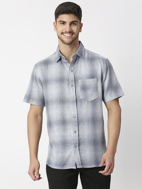 grey cotton casual shirt - 19472846 -  Standard Image - 0