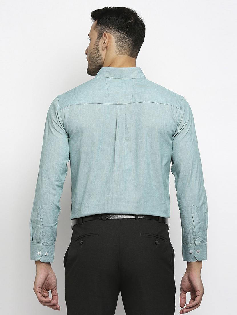 green solid casual shirt - 19472876 - Standard Image - 3