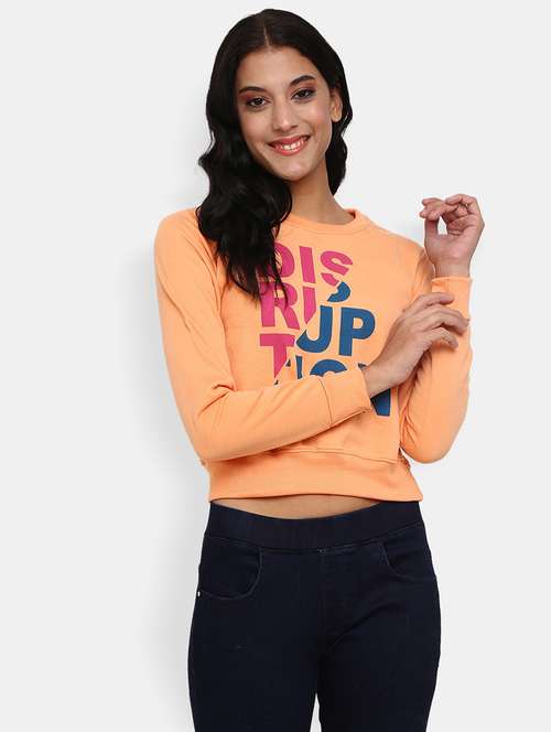 women's chest print sweatshirt - 19472934 -  Standard Image - 0