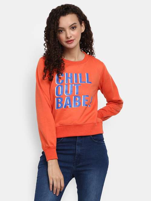 women's front print sweatshirt - 19472943 - Standard Image - 0