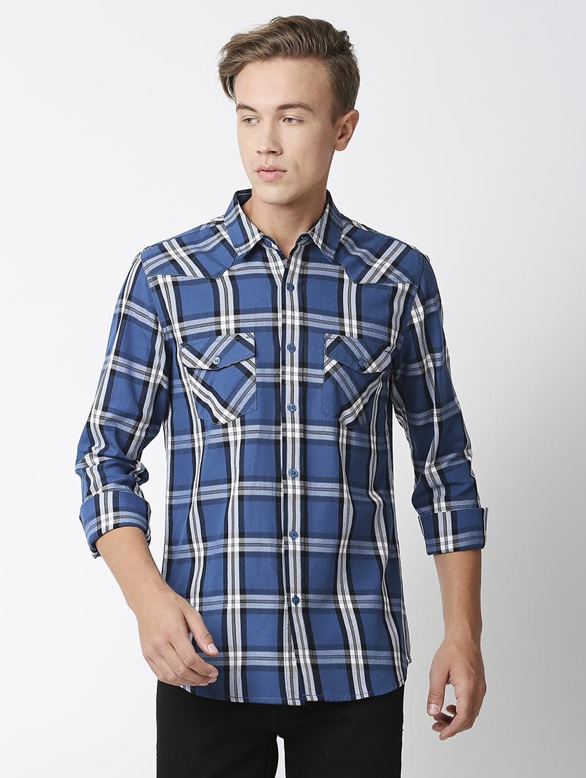 mens checks casual shirt - 19472985 - Zoom Image - 0