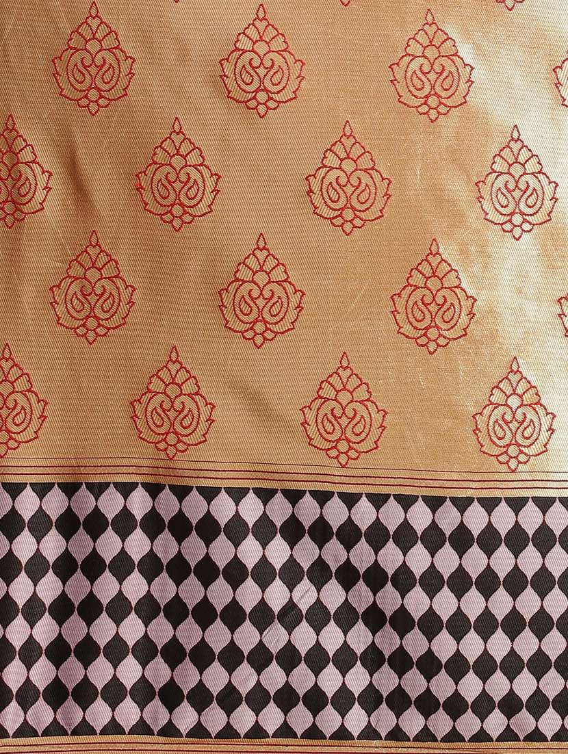 women's null red colored saree with blouse - 19473246 -  Standard Image - 3