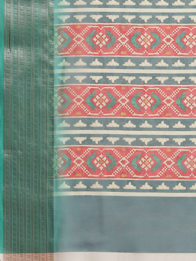 printed saree with blouse - 19473328 -  Standard Image - 3