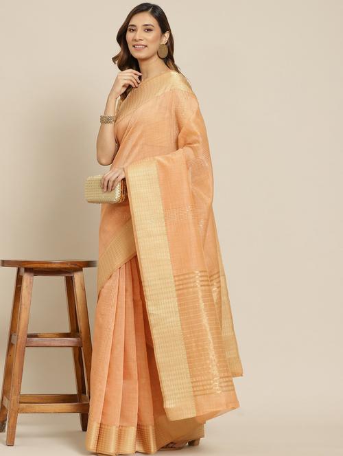 sequin work woven saree with blouse - 19473463 -  Standard Image - 0