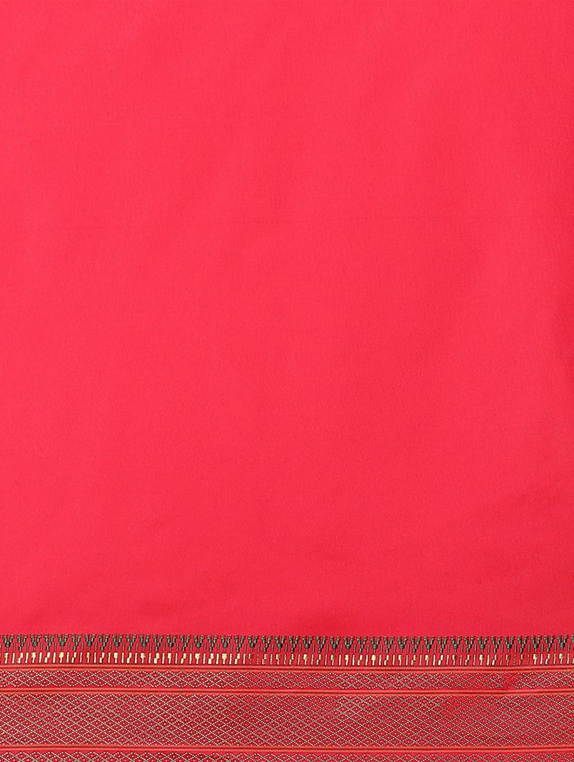 women's bordered pink colored saree with blouse - 19473489 - Standard Image - 3