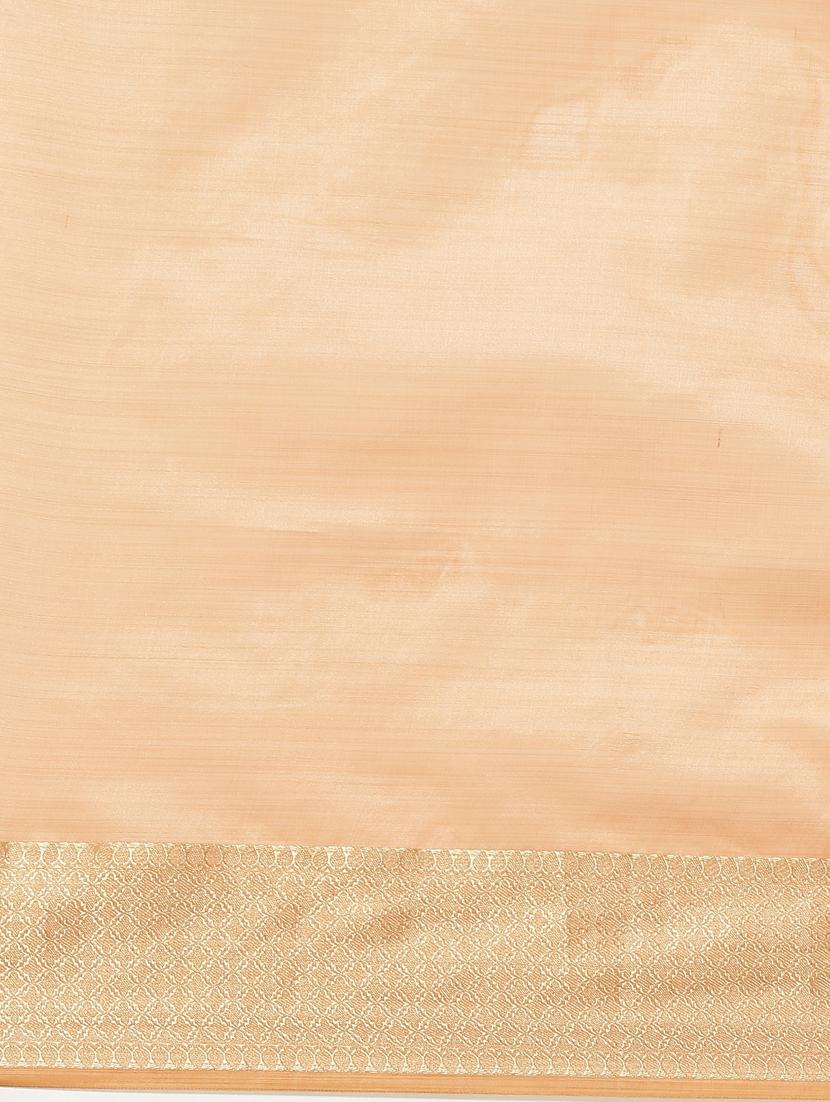 orange organza zari saree with blouse - 19473495 - Standard Image - 3