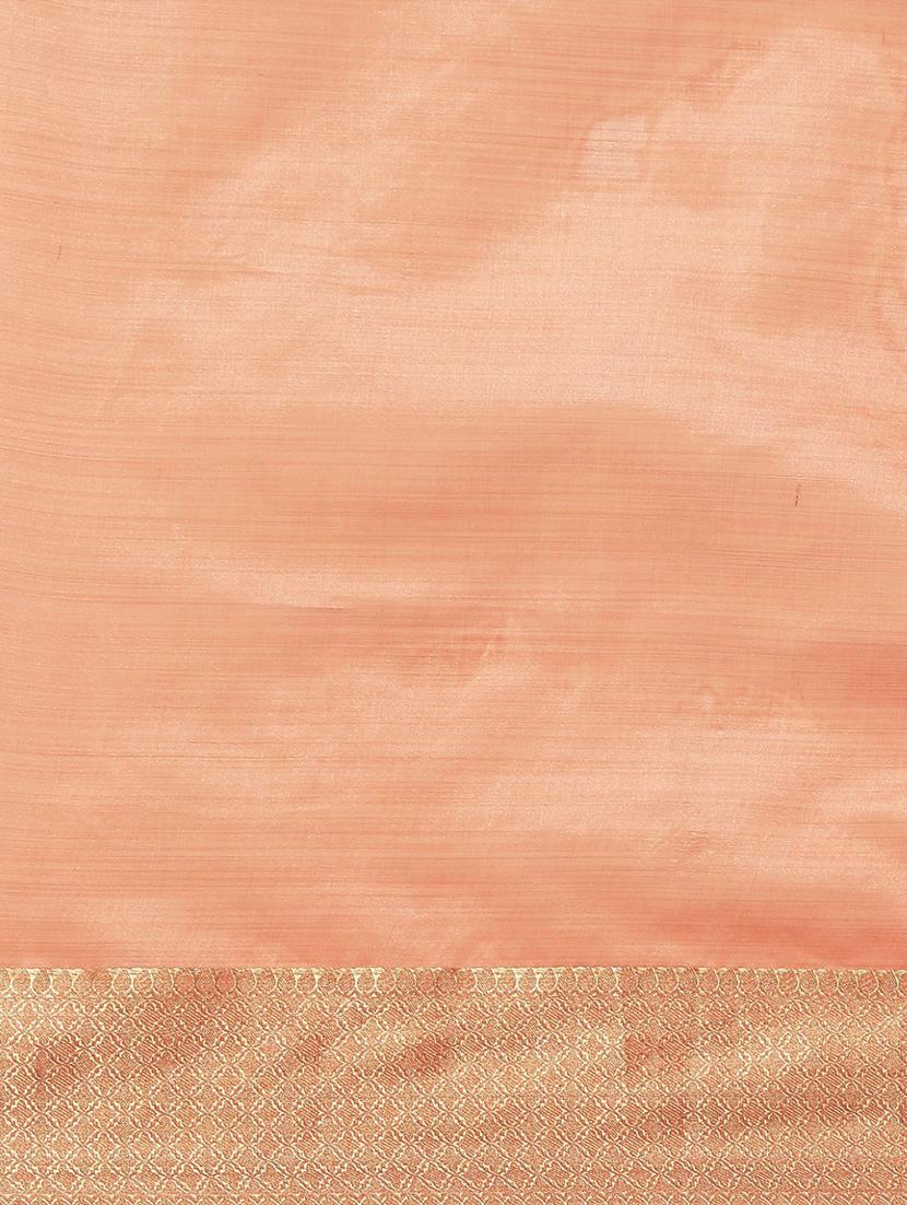 orange organza zari saree with blouse - 19473495 - Standard Image - 5
