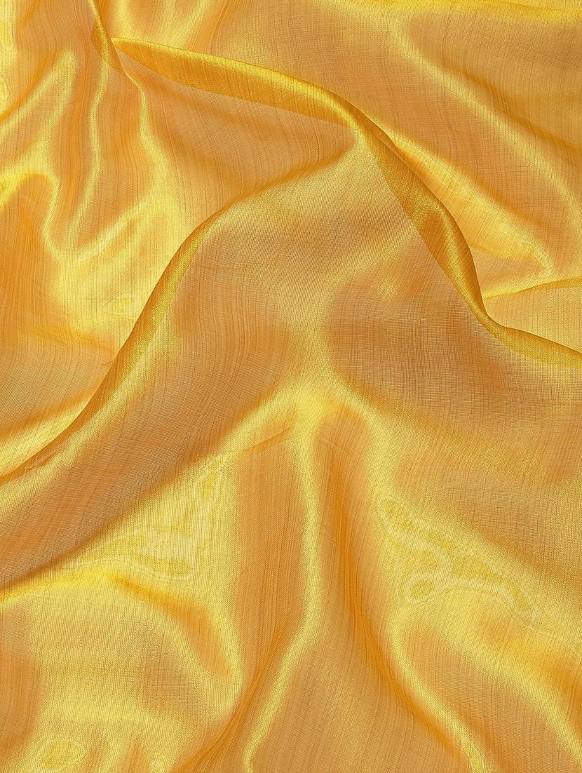 yellow organza zari saree with blouse - 19473496 - Standard Image - 3