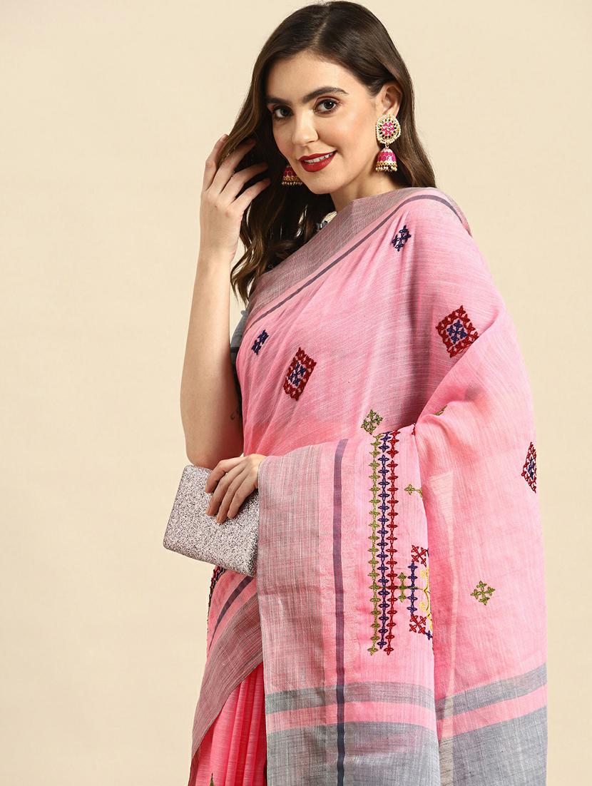 women's embroidered saree - 19473593 - Standard Image - 3