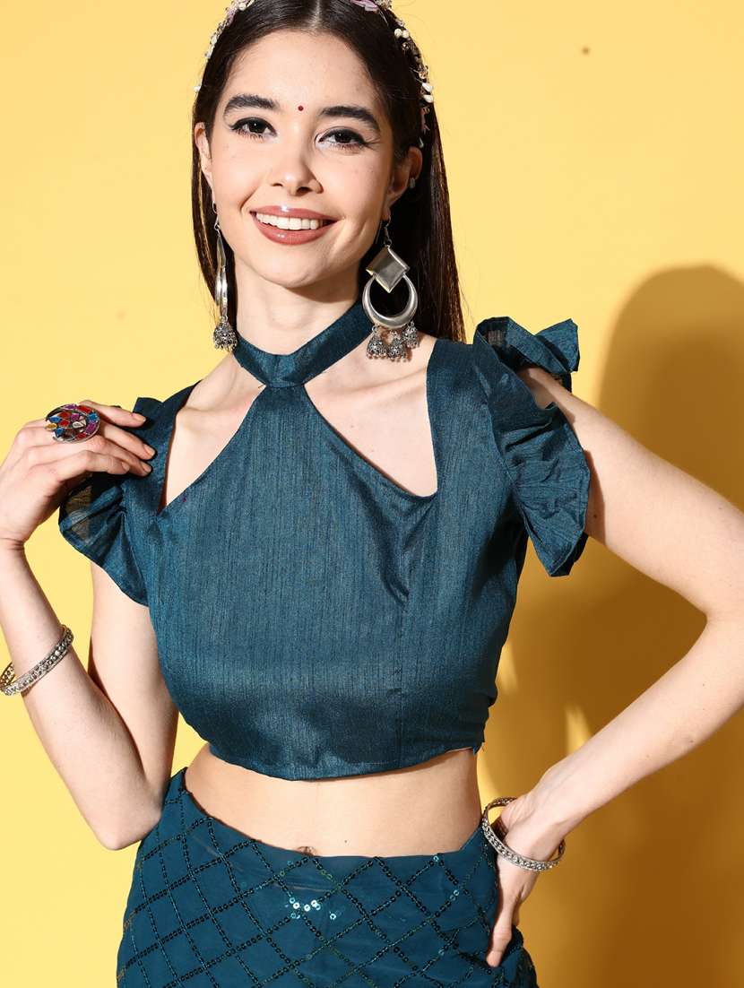 women's embroidered saree with blouse - 19473603 -  Standard Image - 3