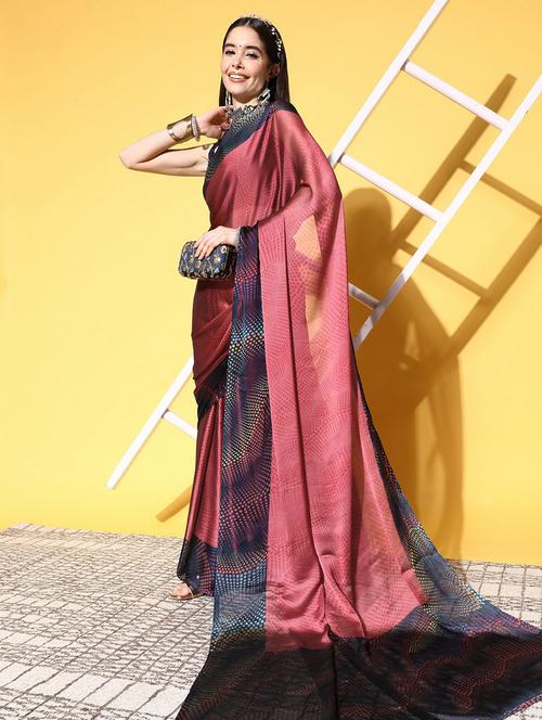 self design printed saree with blouse - 19473618 - Standard Image - 0