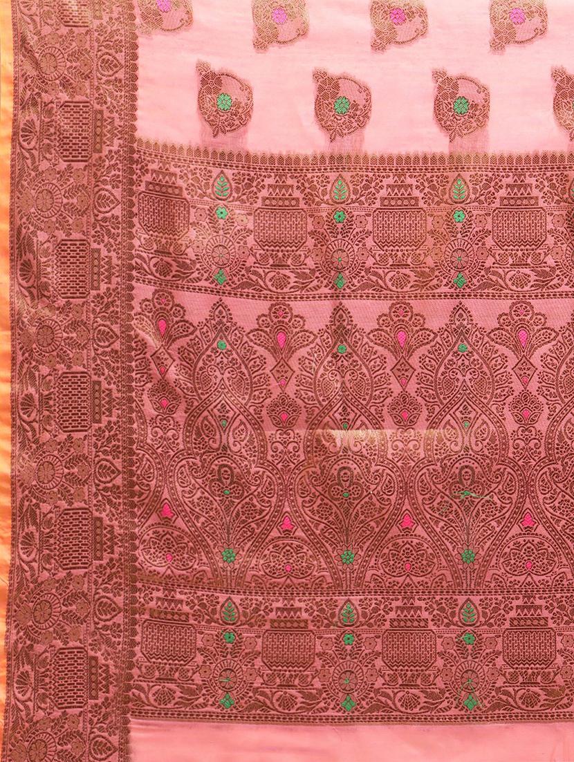women's self design pink colored saree - 19473675 - Standard Image - 5