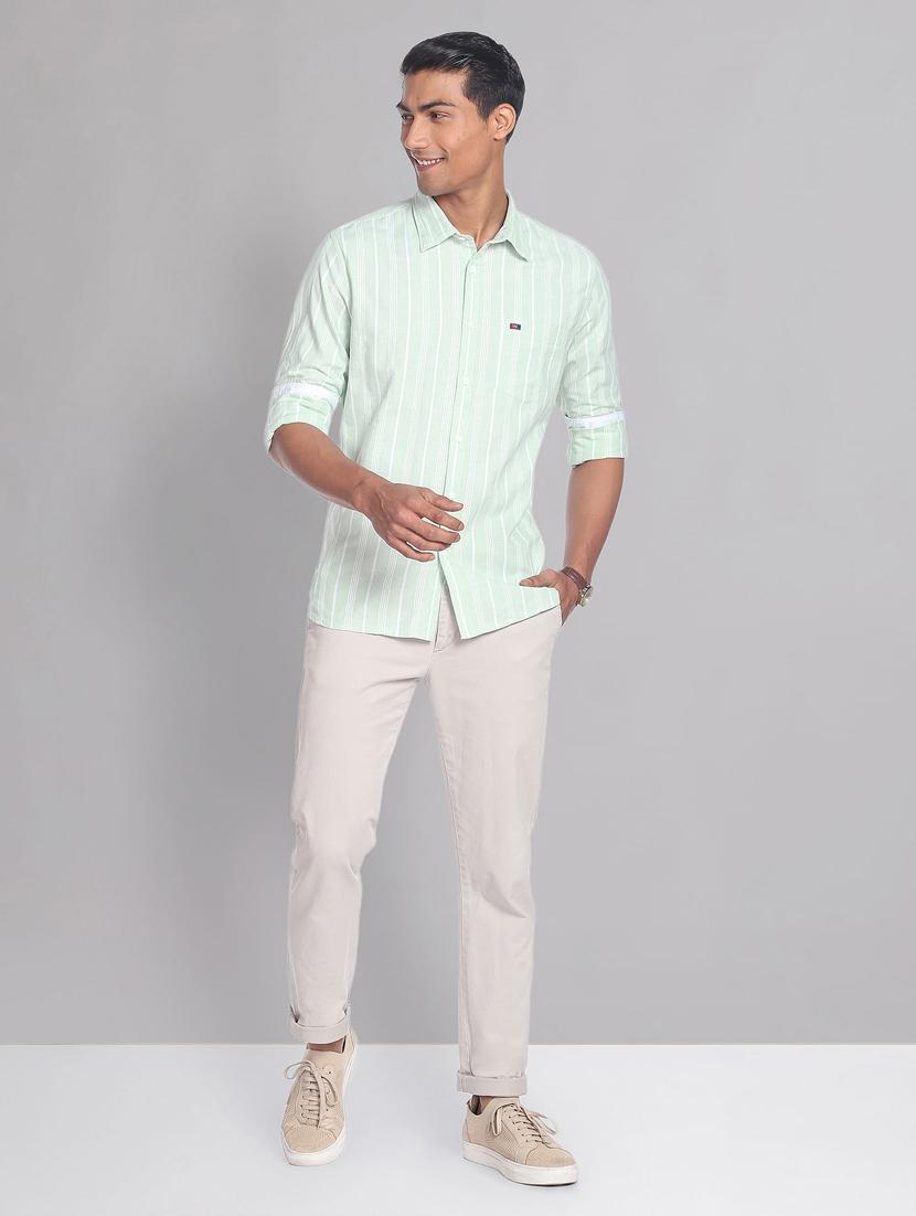 mens stripes casual shirt - 19474571 - Standard Image - 3