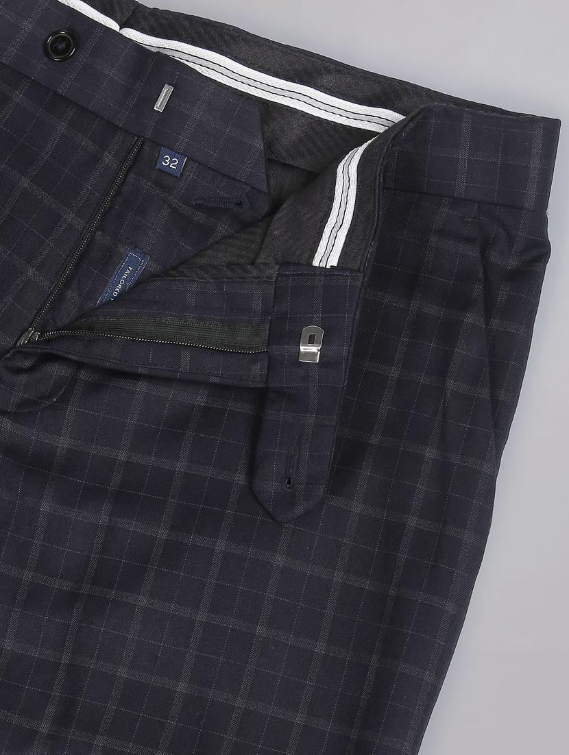 checks terry rayon flat front formal trousers - 19474621 - Standard Image - 5