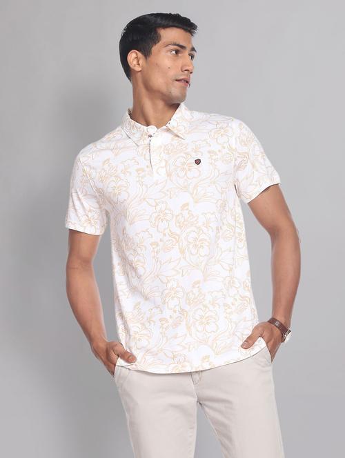 printed cotton blend t-shirt - 19474952 - Standard Image - 0