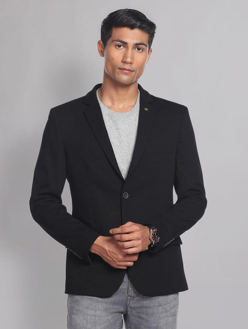 solids terry rayon formal blazer - 19475034 - Zoom Image - 0