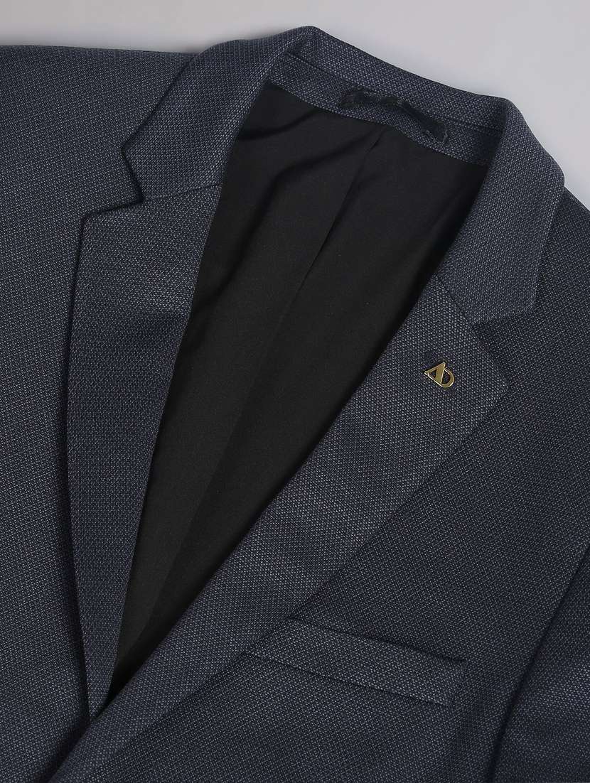 self design terry rayon formal blazer - 19475042 -  Standard Image - 5