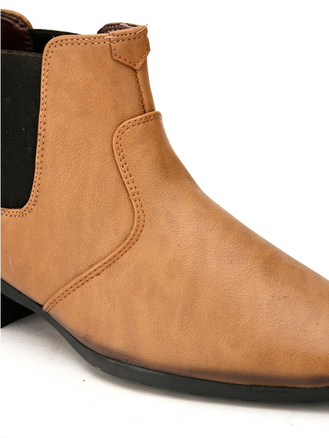 yellow synthetic low ankle boots - 19480872 - Standard Image - 3