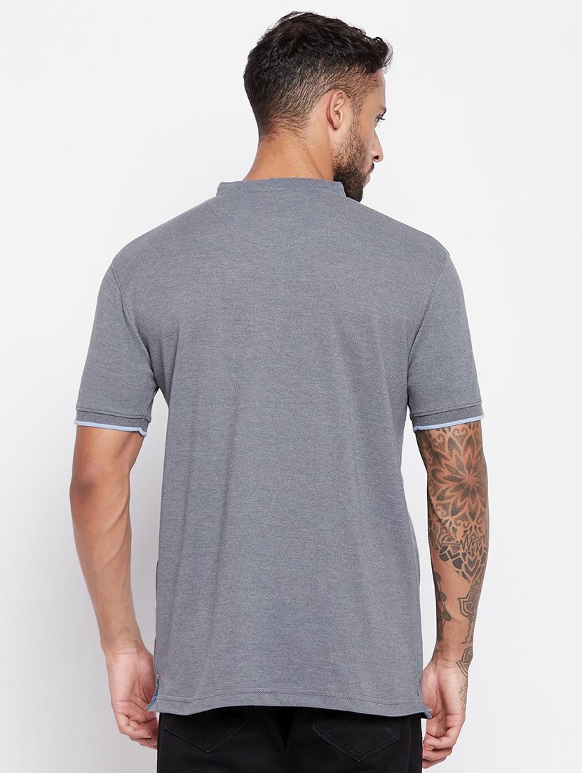 grey solid t-shirt - 19481141 - Standard Image - 3