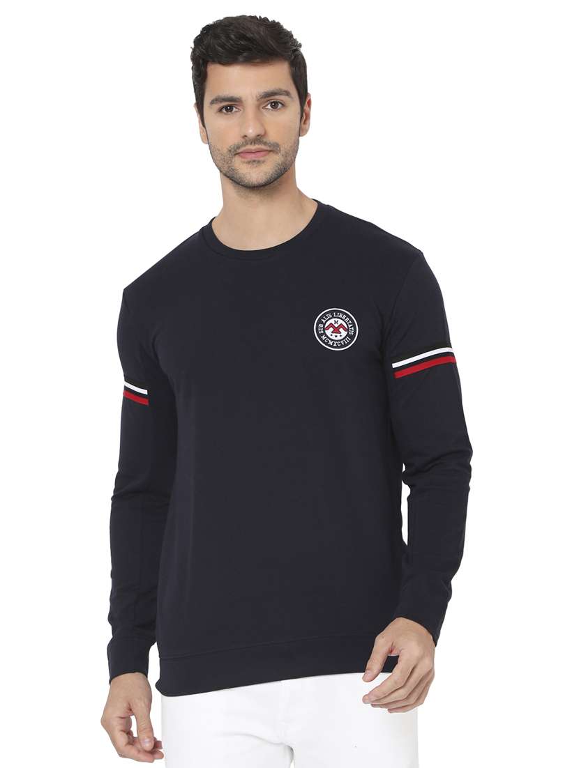 navy blue cotton sweatshirt - 19481157 - Zoom Image - 0