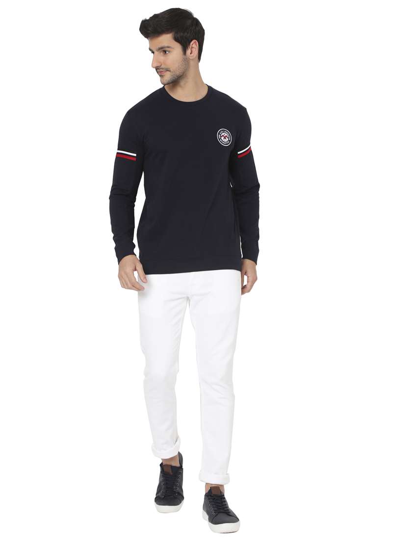 navy blue cotton sweatshirt - 19481157 - Standard Image - 3