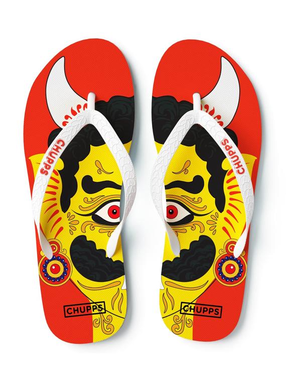 printed toe separator flip flops - 19481635 -  Zoom Image - 0