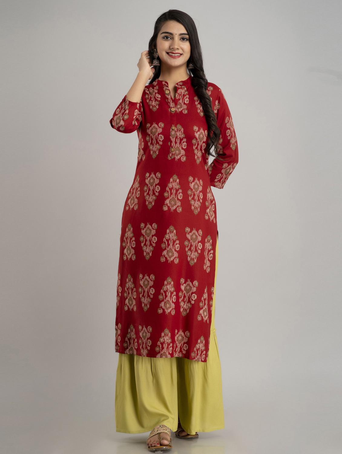 printed kurta sharara set - 19481739 - Zoom Image - 0