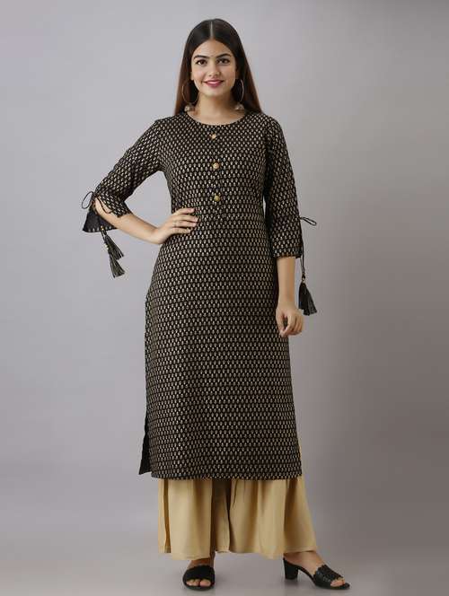 round neck kurta sharara set - 19481782 - Standard Image - 0