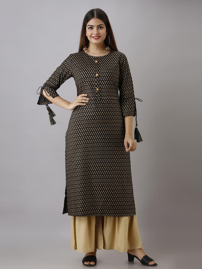 round neck kurta sharara set - 19481782 - Zoom Image - 0