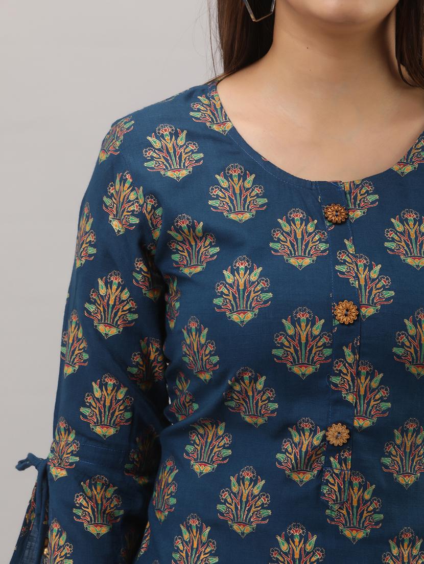 round neck kurta sharara set - 19481801 - Standard Image - 3