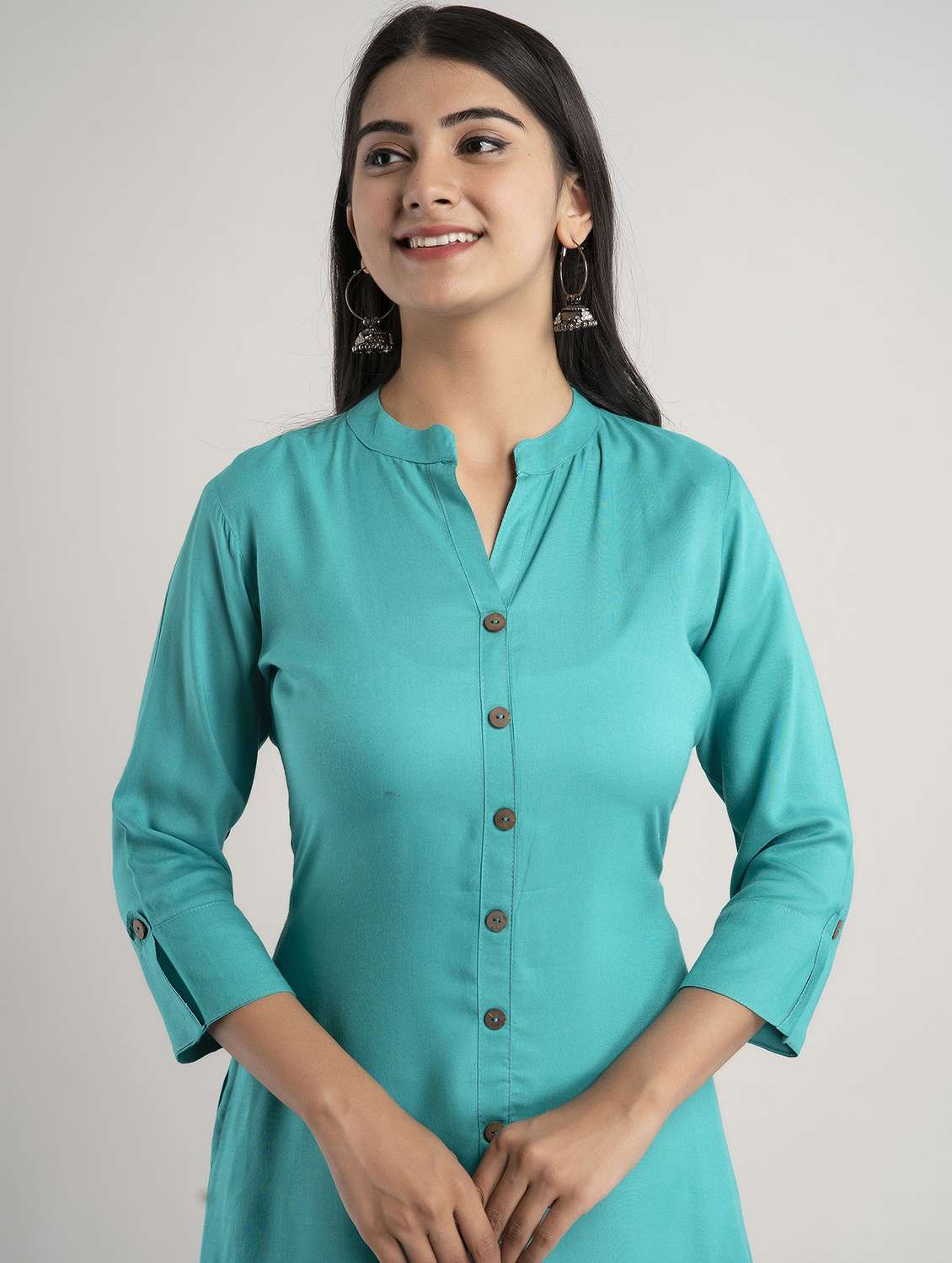 women's front slit kurta - 19481881 - Standard Image - 3