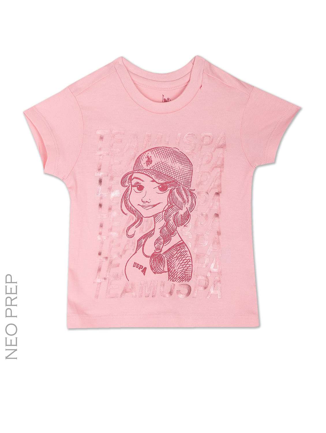 Buy online Girls Printed Regular Top from tops tees for Women by