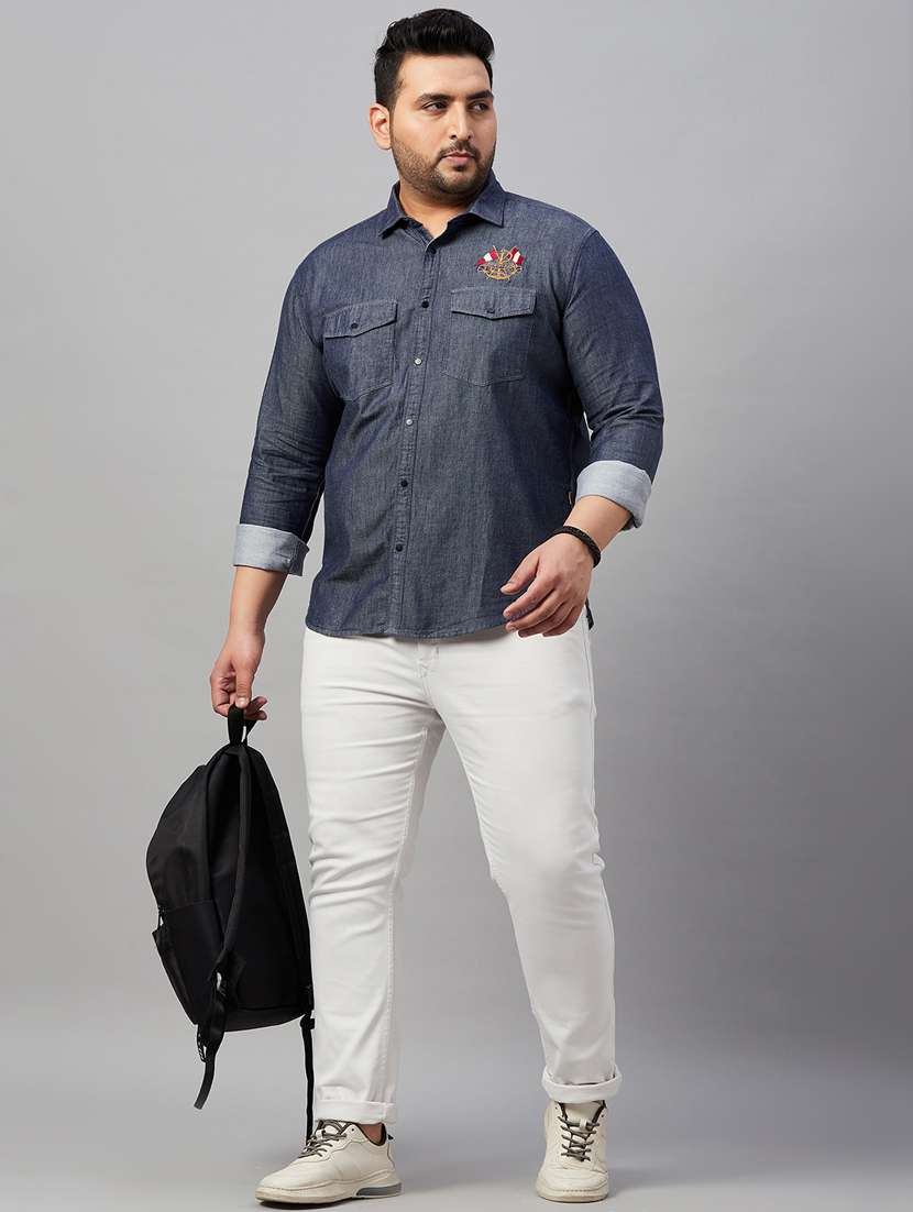 mens placement print casual shirt - 19482883 -  Standard Image - 5