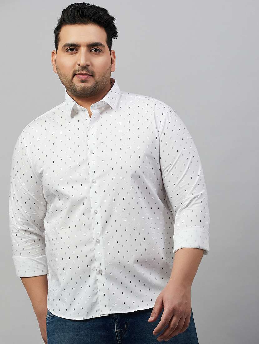 mens micro print casual shirt