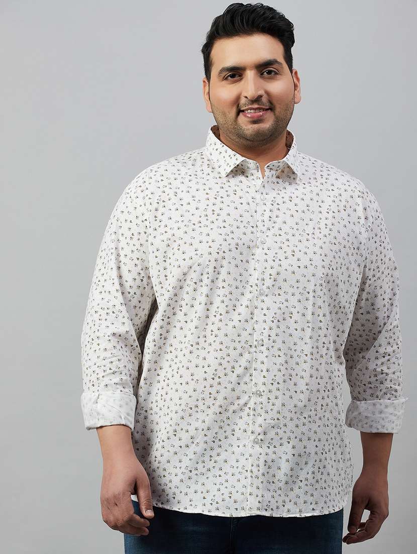 mens micro print casual shirt