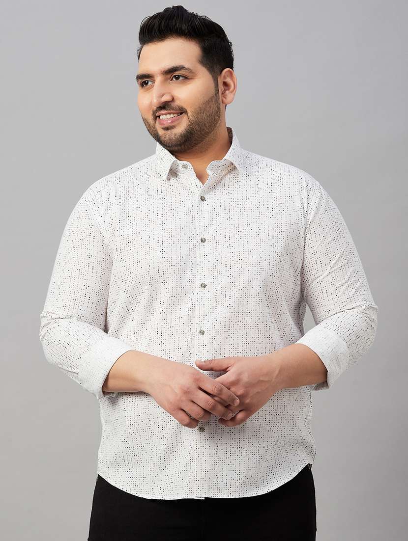 mens micro print casual shirt