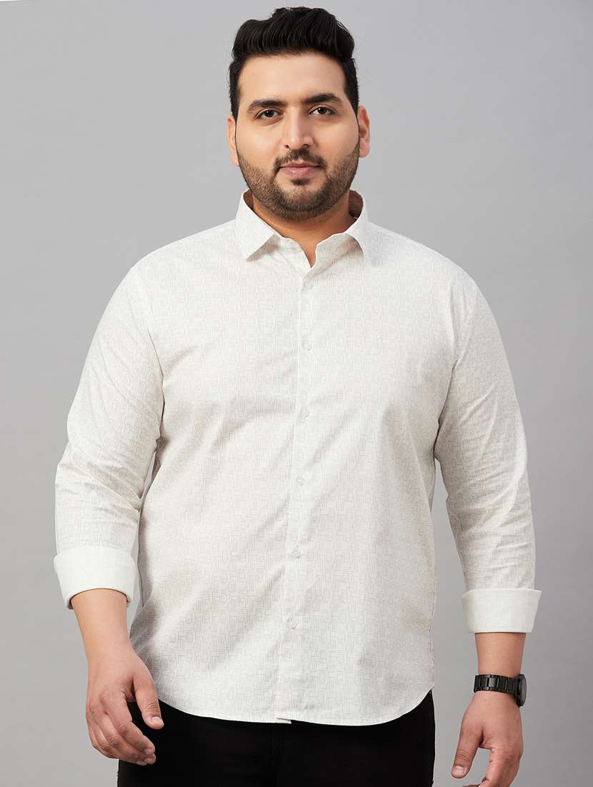 mens self design casual shirt