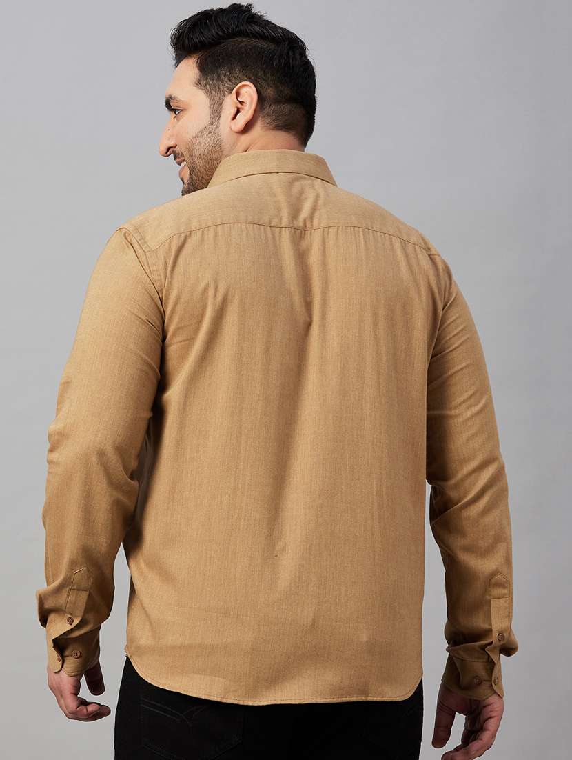 mens solid casual shirt - 19482960 - Standard Image - 3