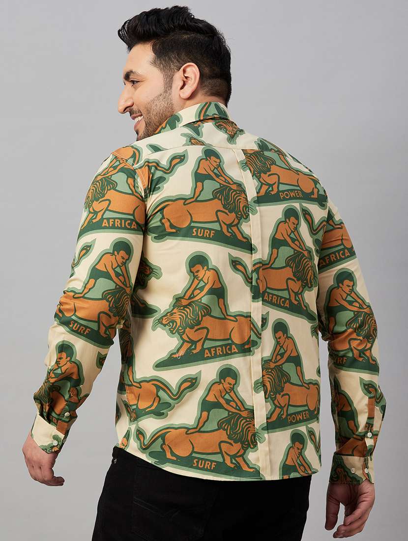 mens animal print casual shirt - 19482963 -  Standard Image - 3