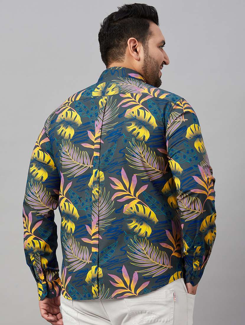 mens leaf print casual shirt - 19482964 -  Standard Image - 3