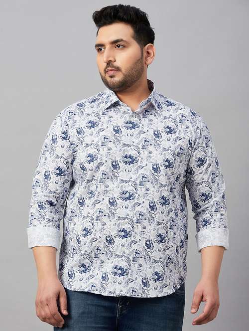 mens printed casual shirt - 19482971 - Standard Image - 0