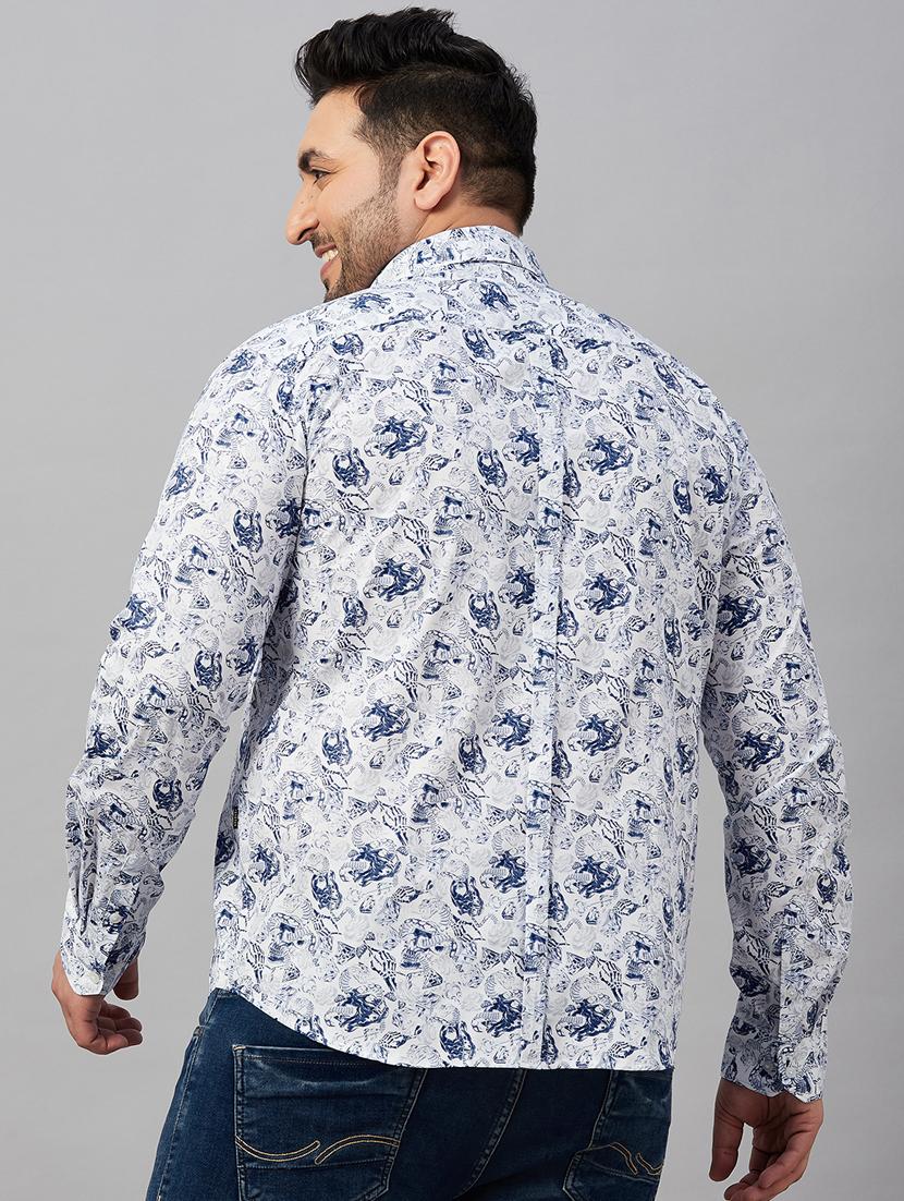 mens printed casual shirt - 19482971 - Standard Image - 3