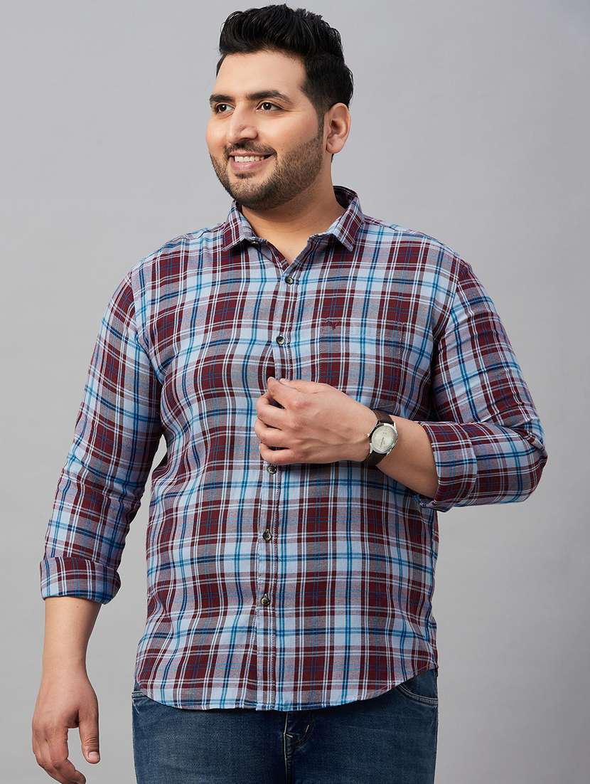 mens checks casual shirt