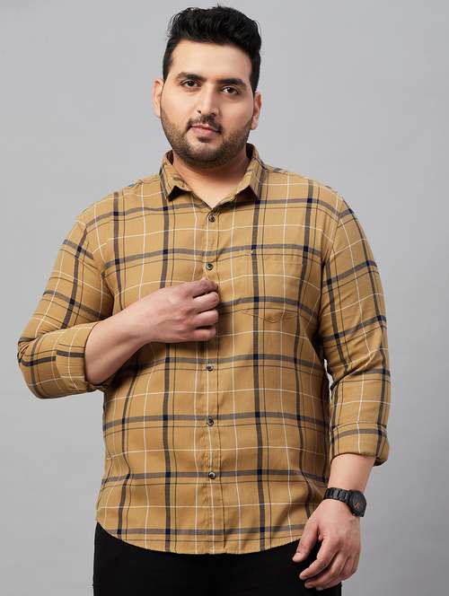 mens checks casual shirt - 19483009 - Standard Image - 0