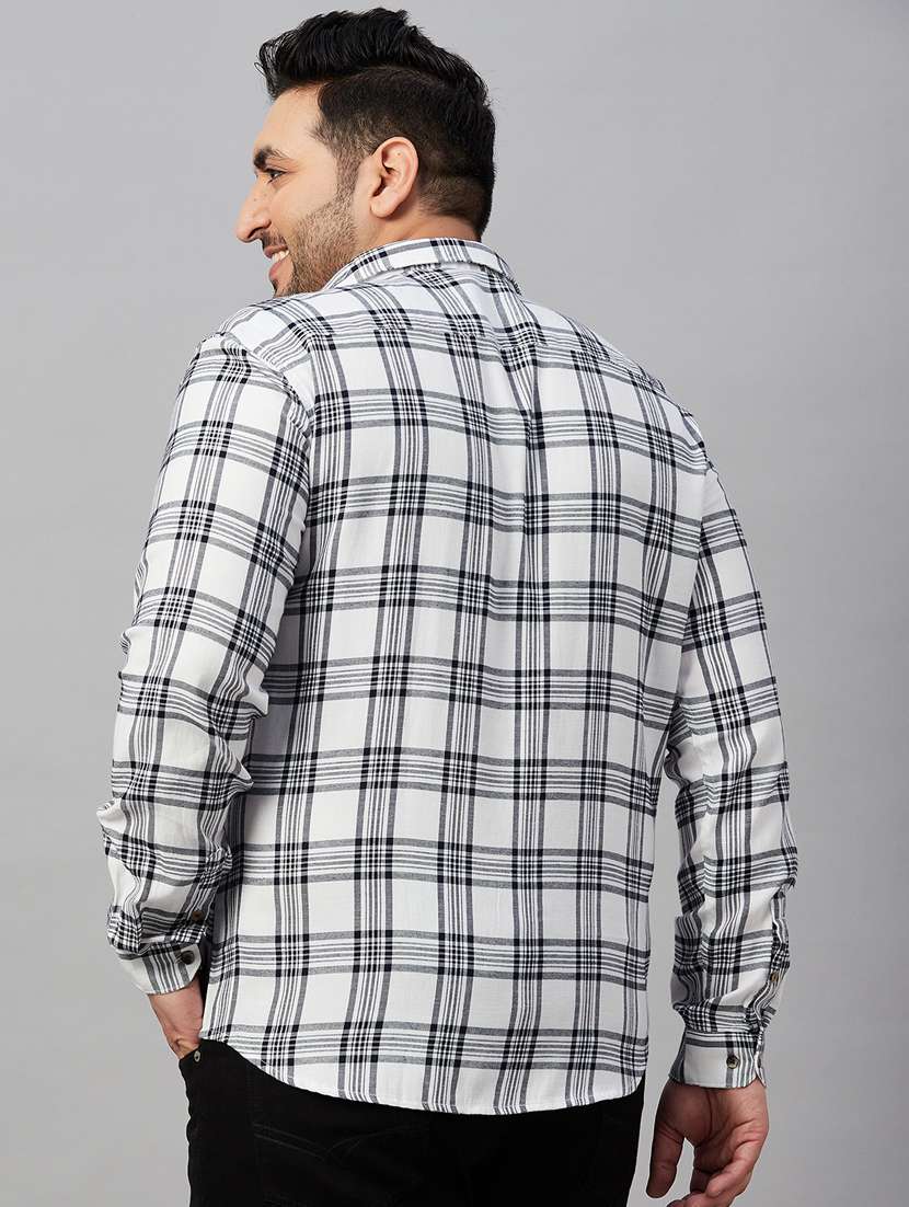 mens checks casual shirt - 19483018 - Standard Image - 3