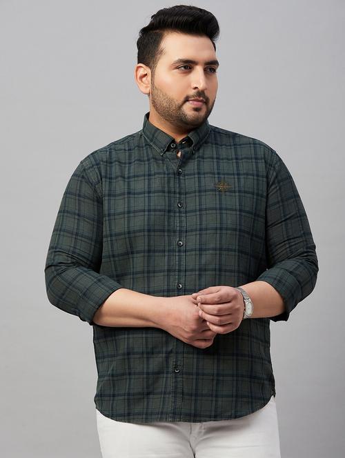 mens checks casual shirt - 19483031 - Standard Image - 0