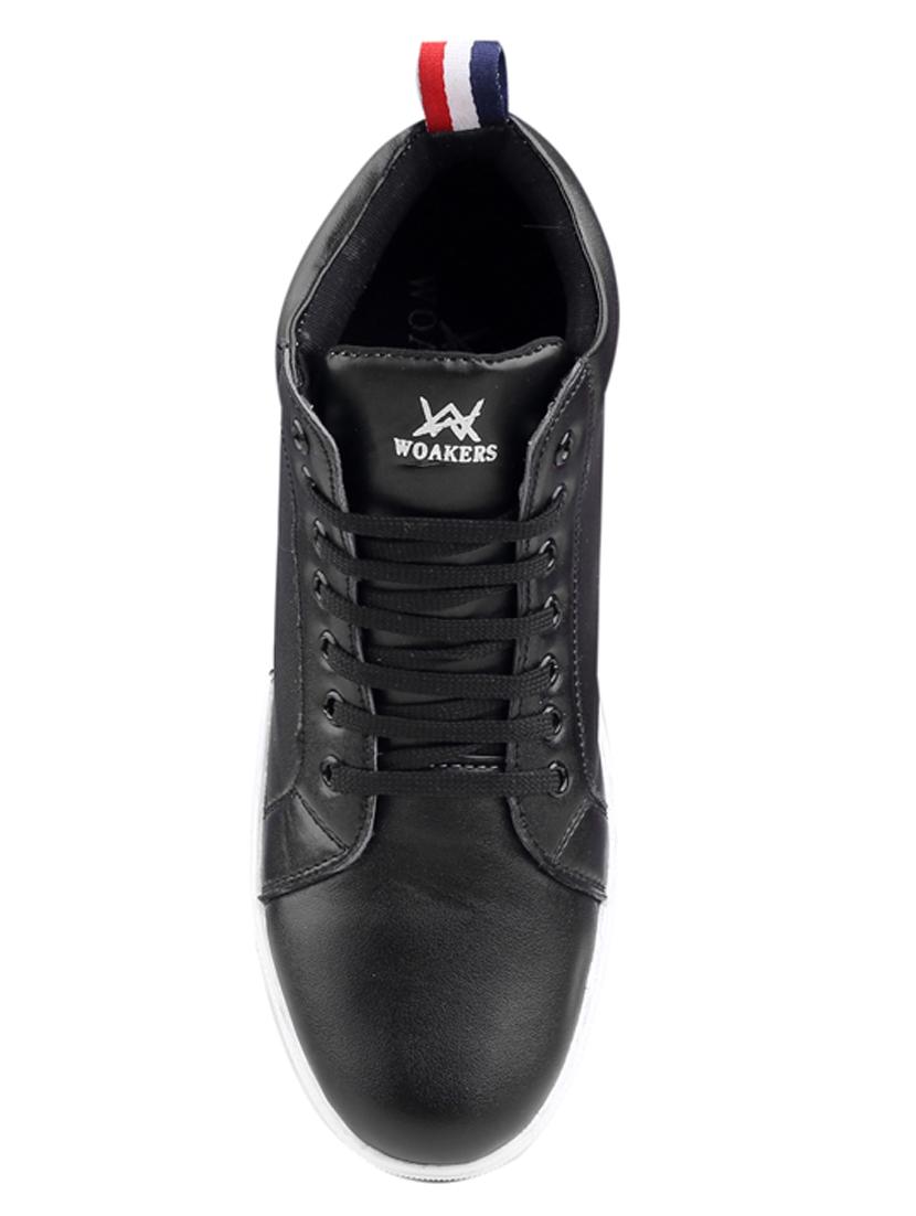 black patent leather lace up sneakers - 19483472 - Standard Image - 3