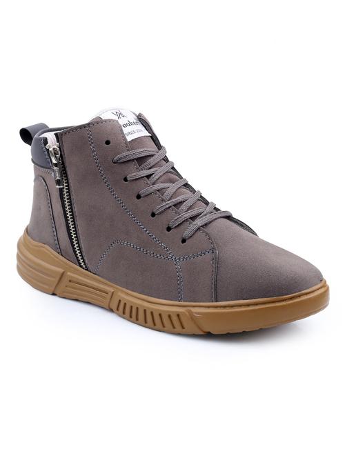 grey patent leather lace up sneakers - 19483478 -  Standard Image - 0