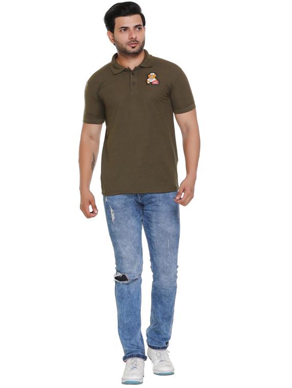 green cotton polo t-shirt - 19485237 - Standard Image - 3