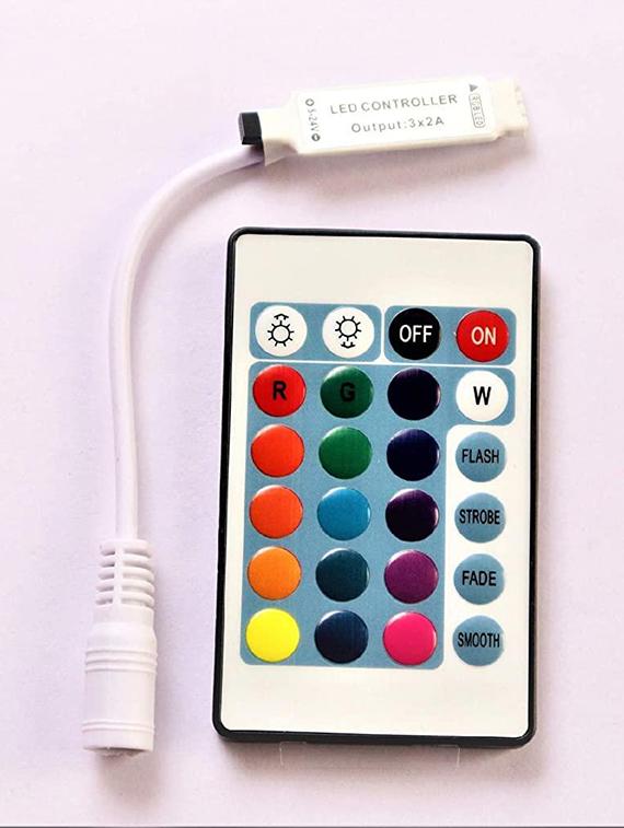 rsct adjustable 25 v 24-key rf wireless remote control dimmer for led strip lights - 19487514 -  Zoom Image - 0
